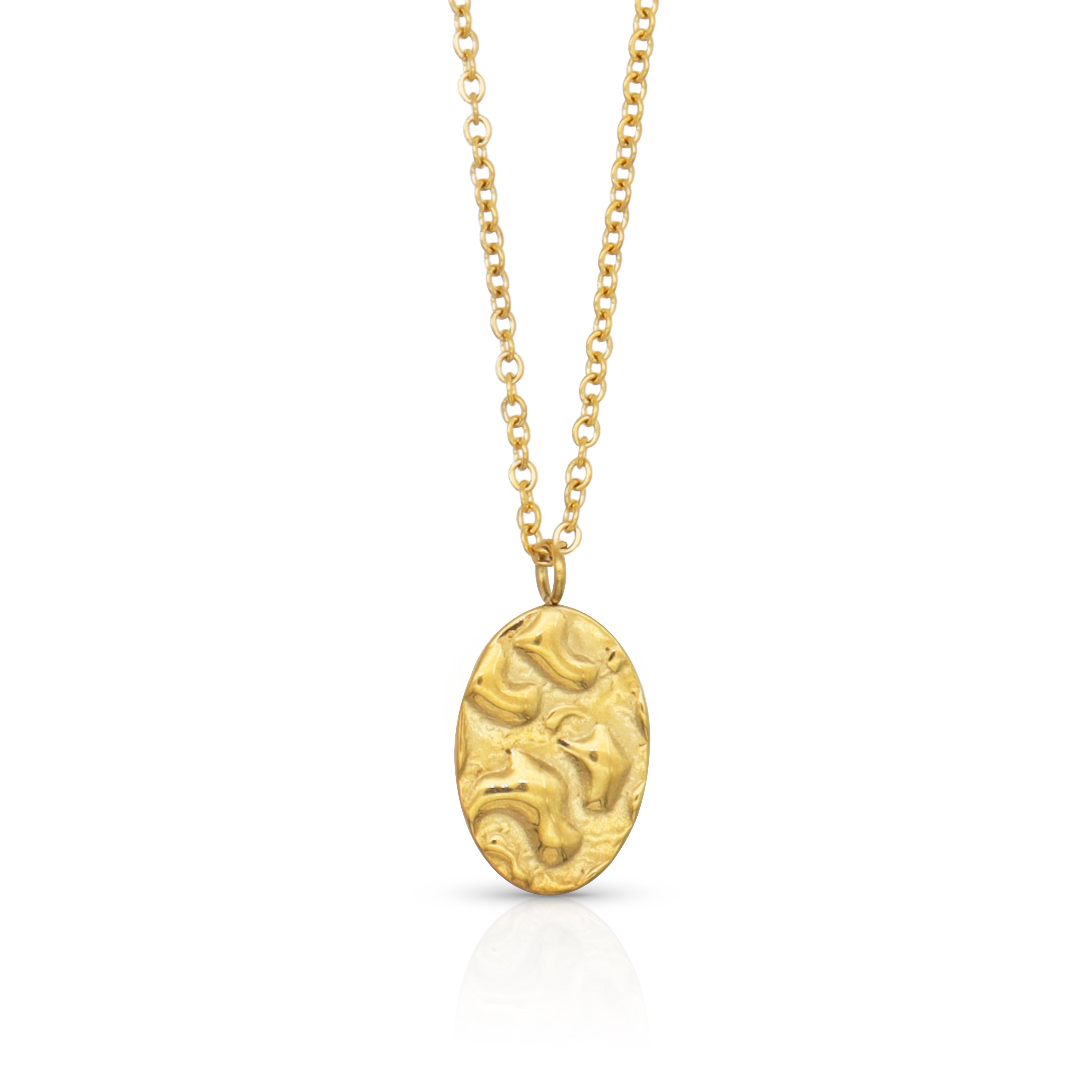 Minimalistica Necklace Oval Gold
